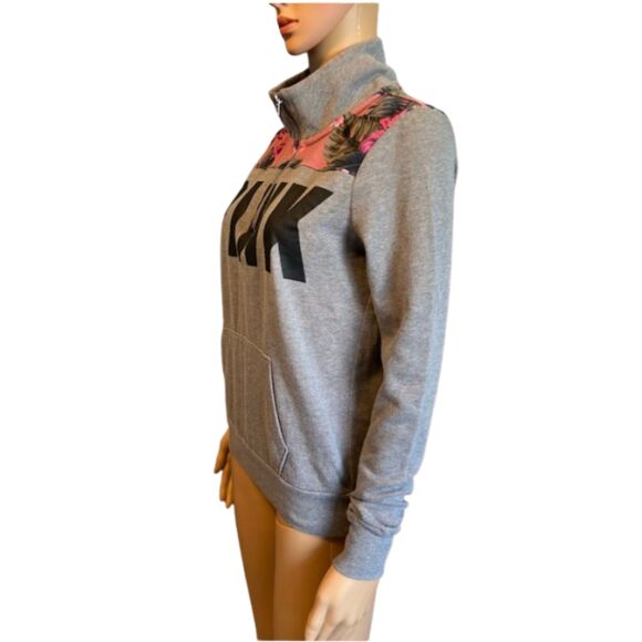 Victoria's Secret PINK Perfect Quarter Zip Pullover Sweatshirt Gray size XS E88 - Picture 2 of 7
